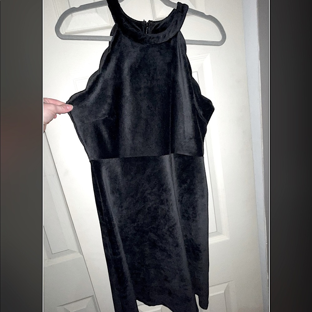 Altar’d state - adorable Black velvety dress. Worn once.